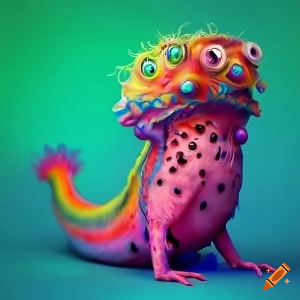 colorful and silly fantasy creature
