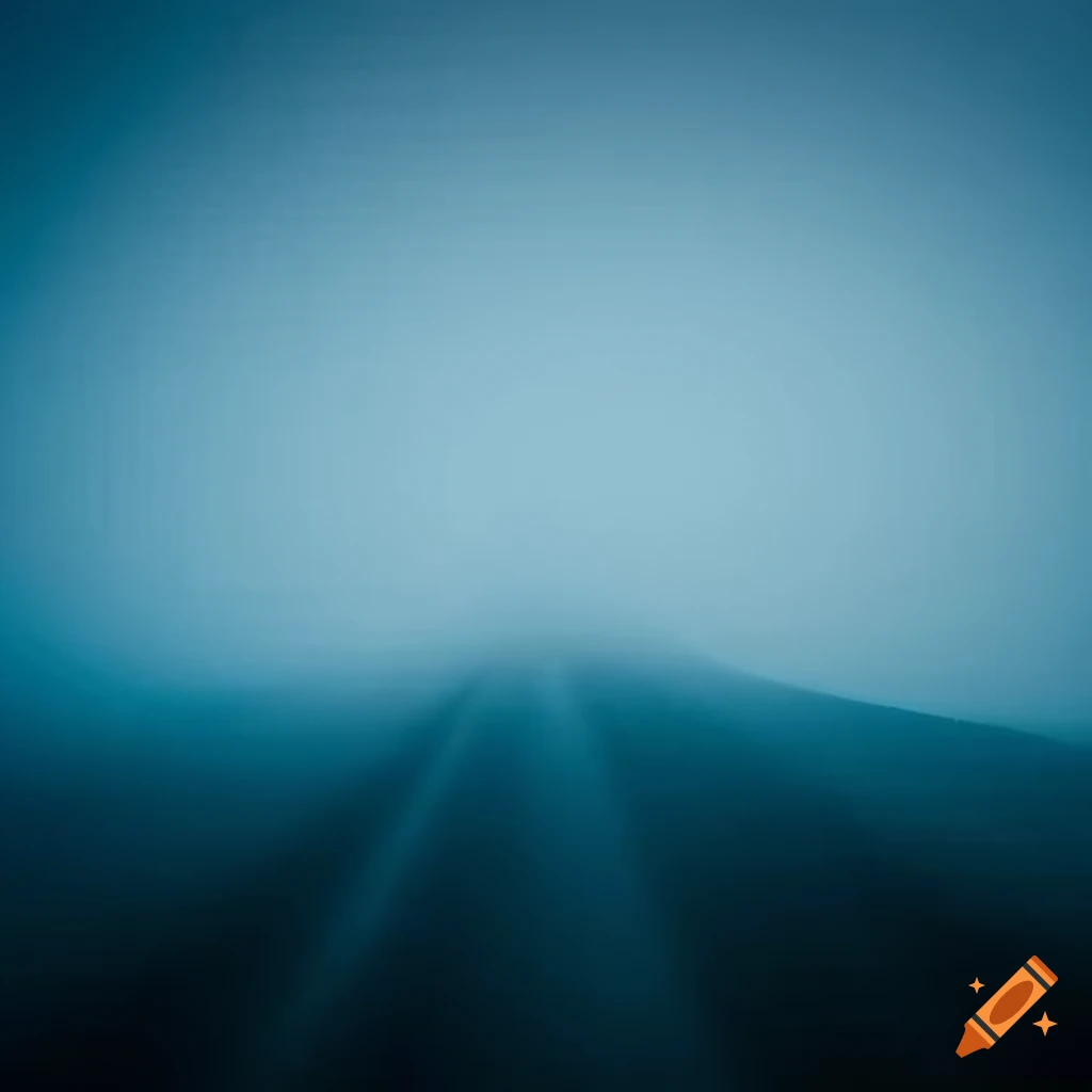 mysterious blue scene with fog
