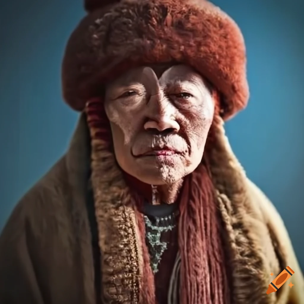 Chukcha person wearing ushanka hat