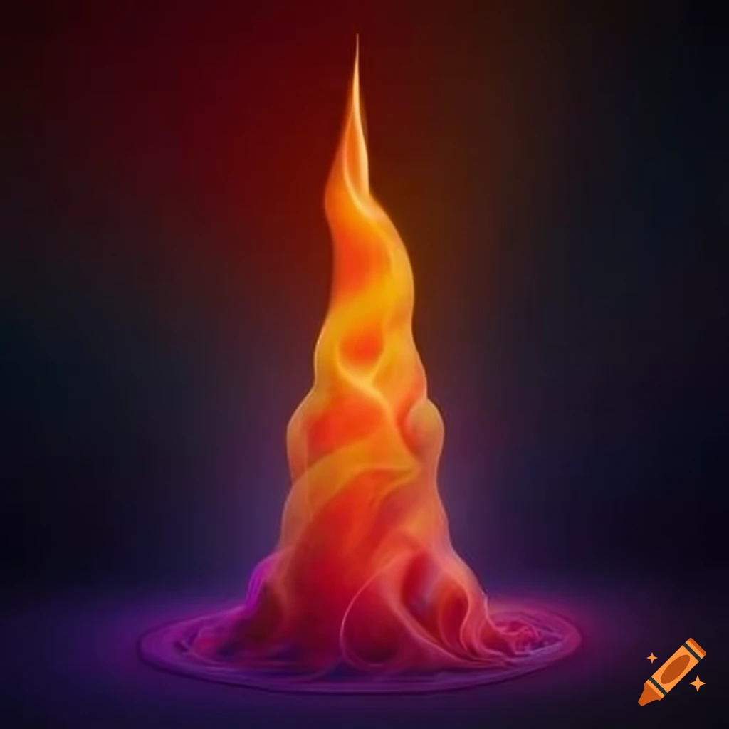 Flaming colors in abstract artwork on craiyon