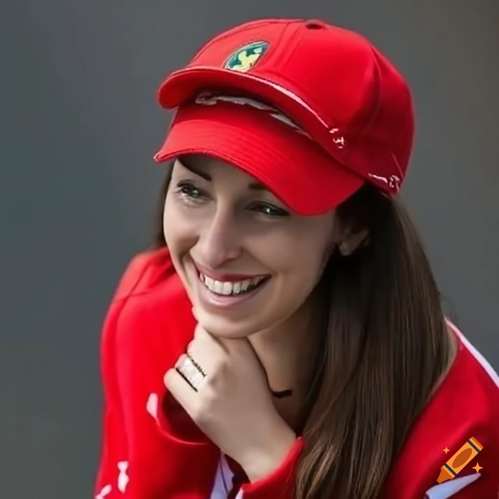 Girl Wearing A Ferrari Cap 9714