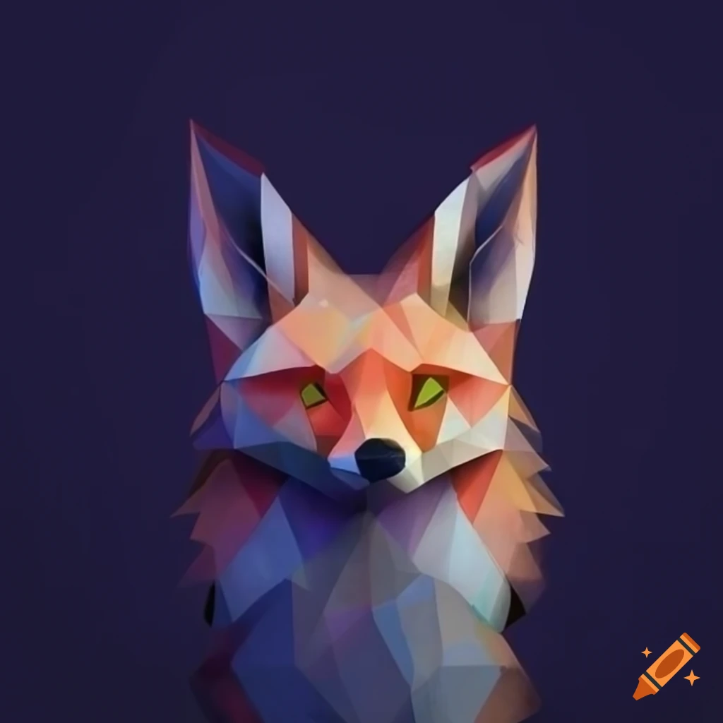 geometric fox artwork