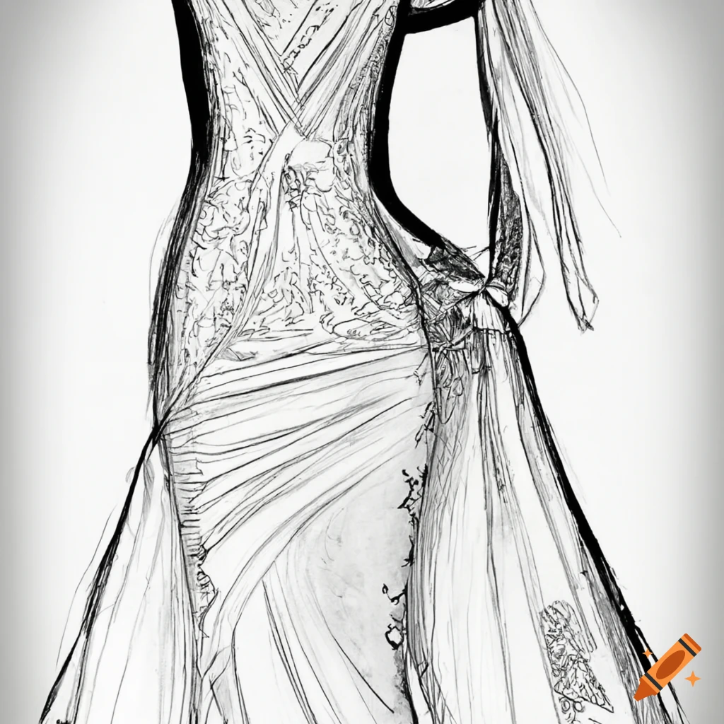 DRAWING PENCIL - Beautiful Dress Drawings by Dubai Fashion Designer, 3Alya  instagram.com/3alya_ ... | Facebook