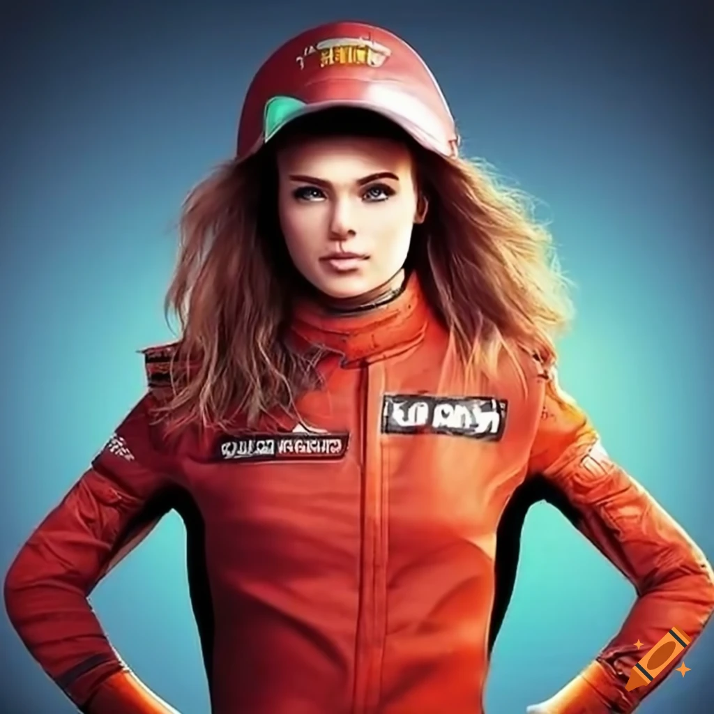 Full Body Image Of A Female Formula One Promoter With A Cap On Craiyon 5916