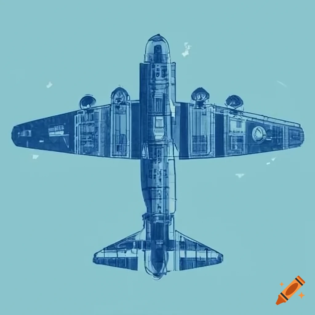 blueprint of an airplane