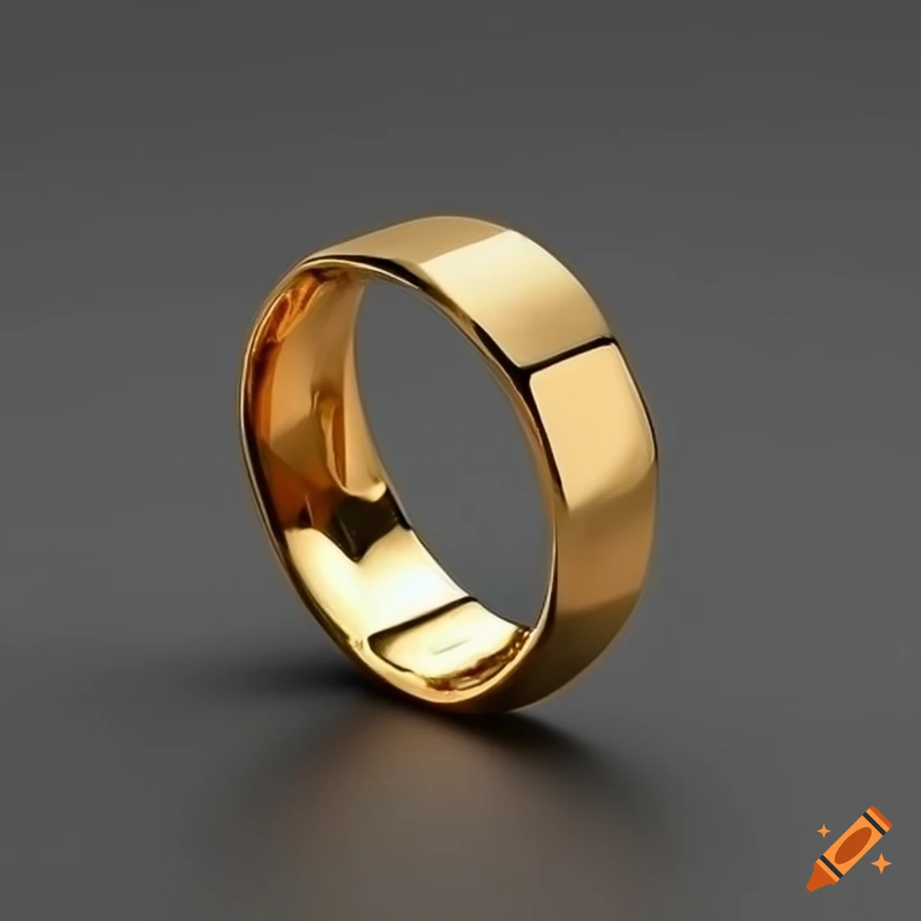 Buy Scintillating Yellow Gold Ring For Men Online | ORRA