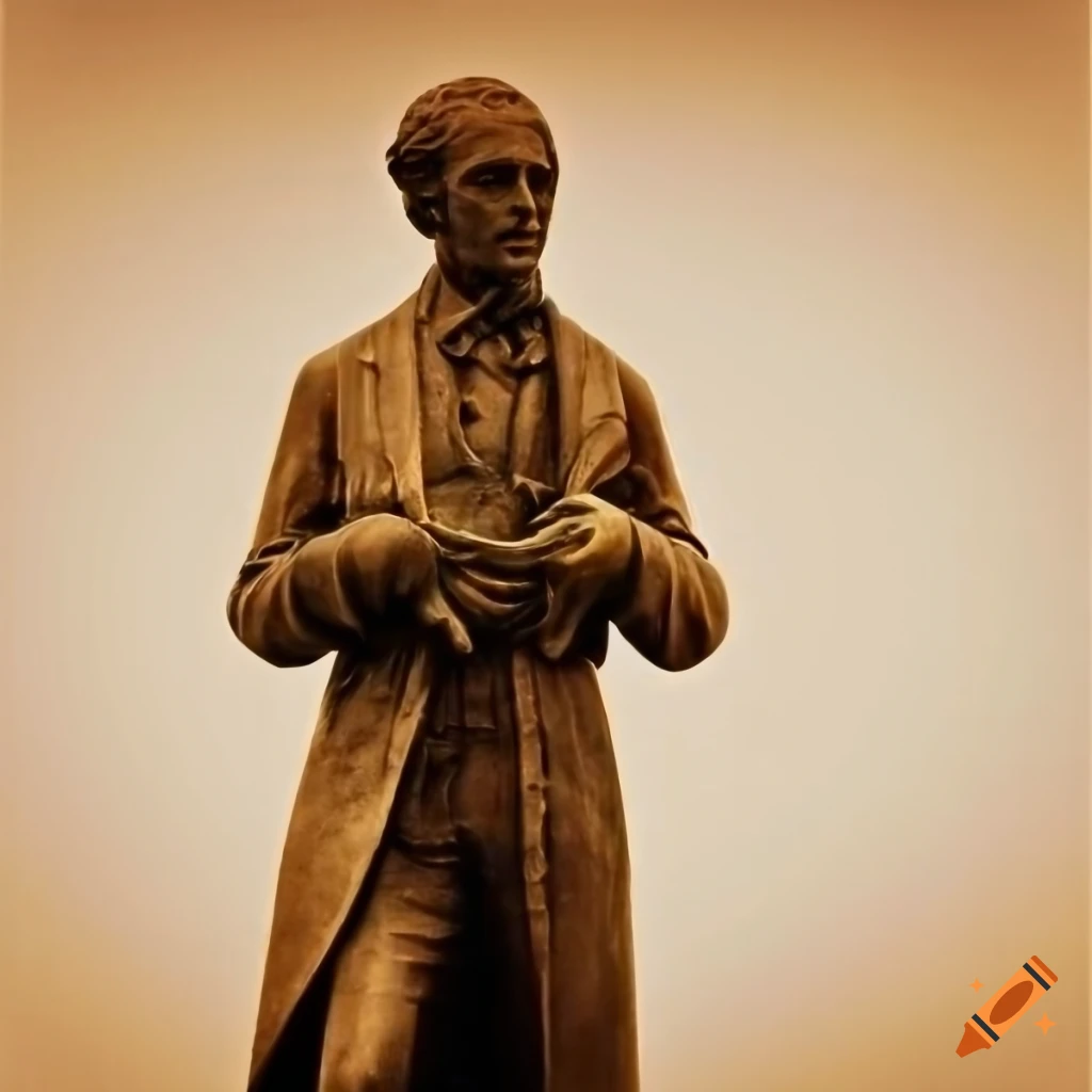sepia photo of bronze statue of Alexis de Tocqueville