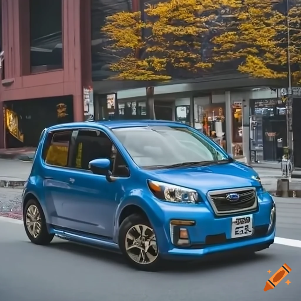Subaru up compact driving in tokyo on Craiyon