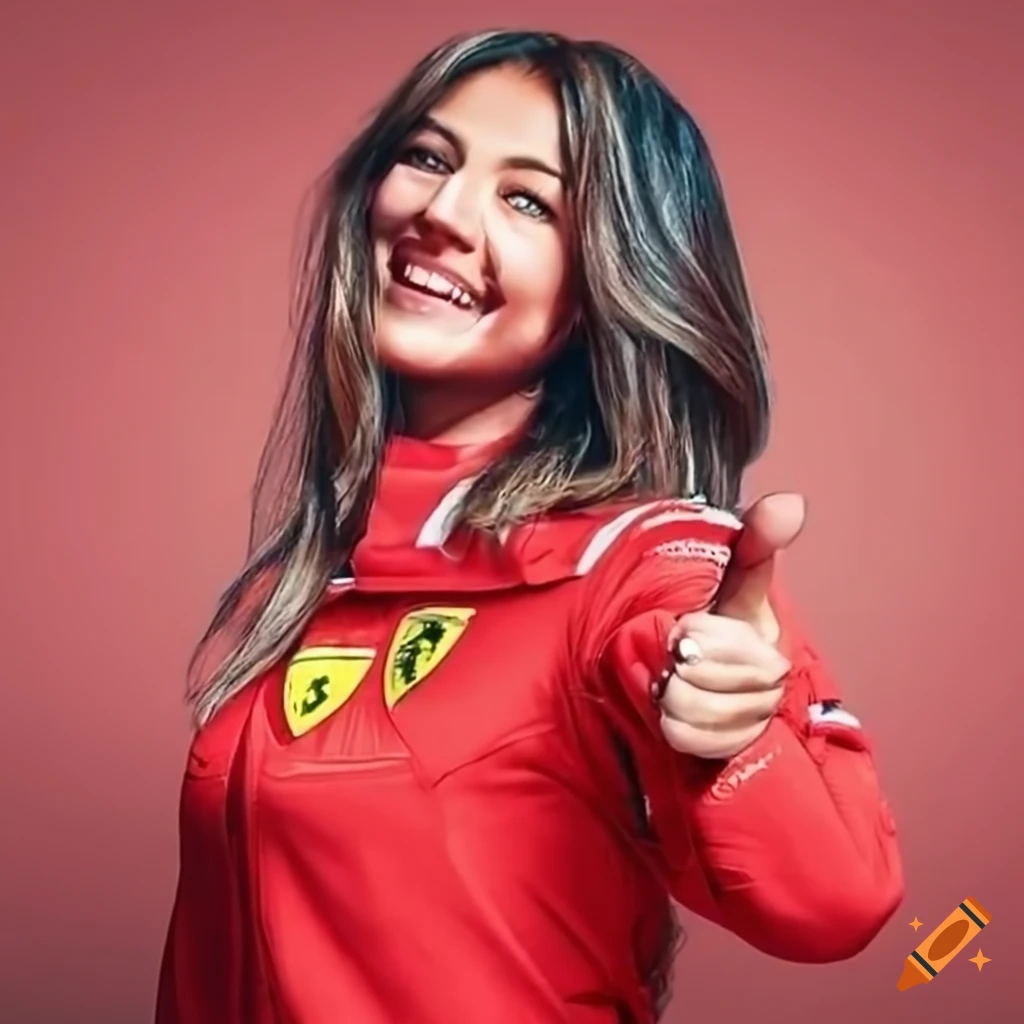 Formula One Promoter In Ferrari Attire Smiling 7800