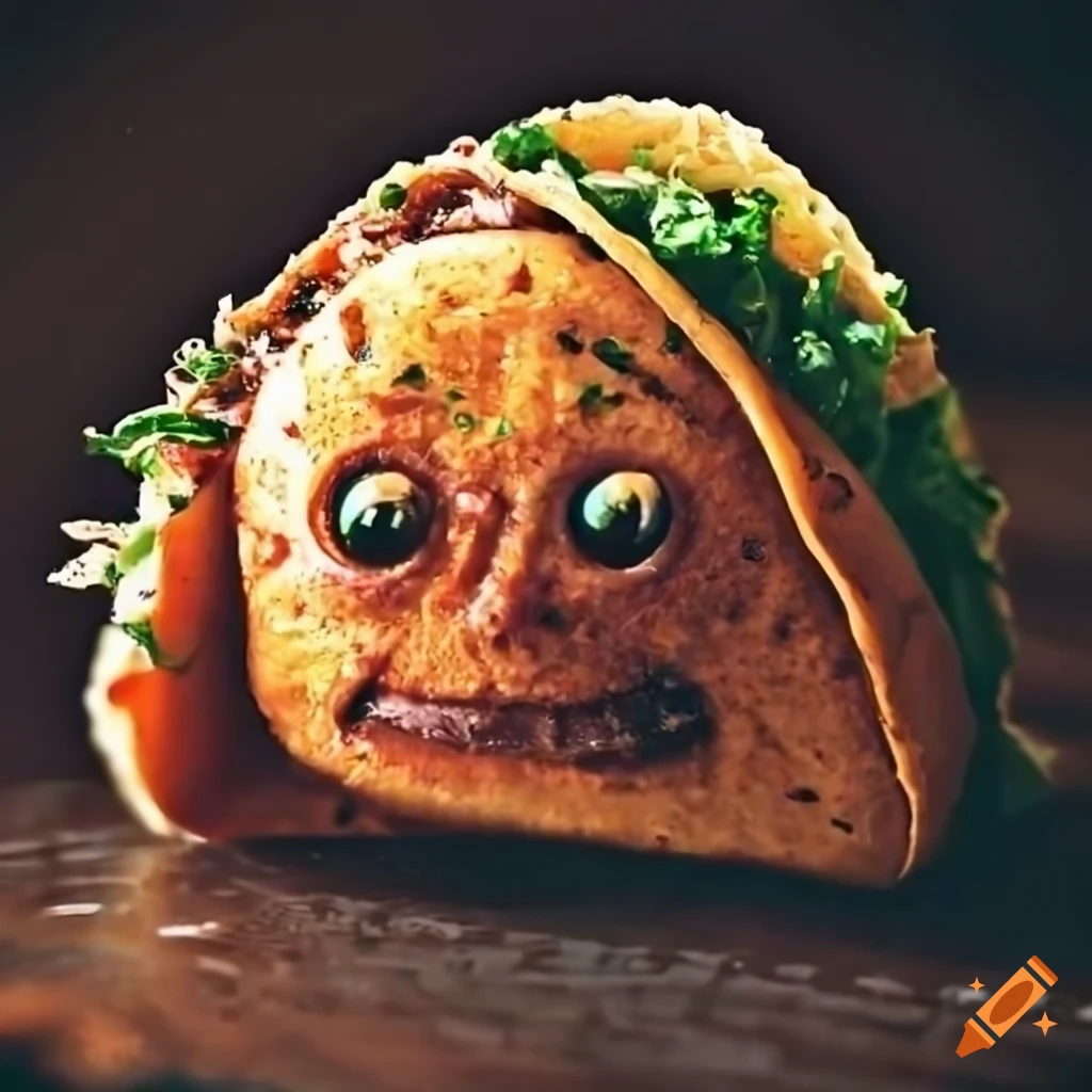 illustration of a person made of tacos