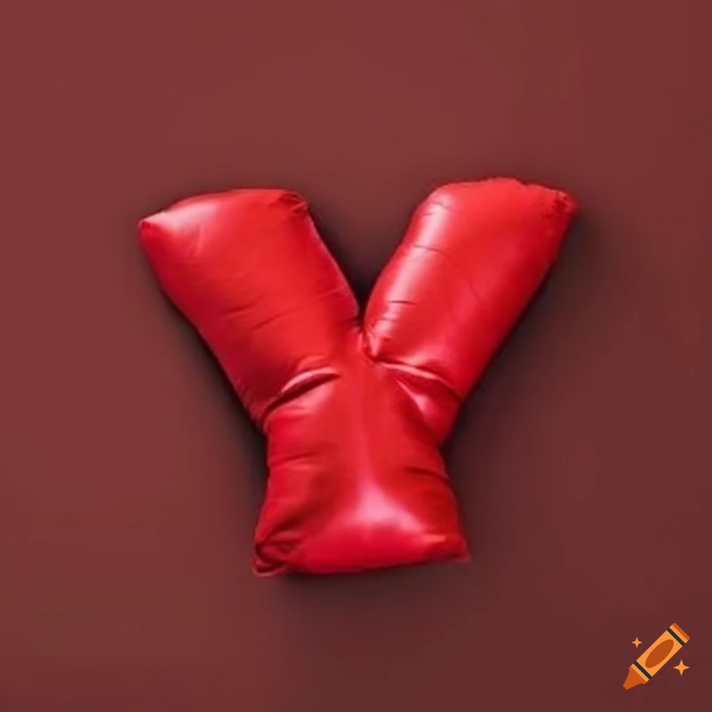 Red down padded letter z pillow on Craiyon