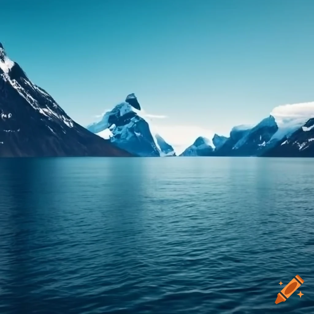 sunny fiord landscape