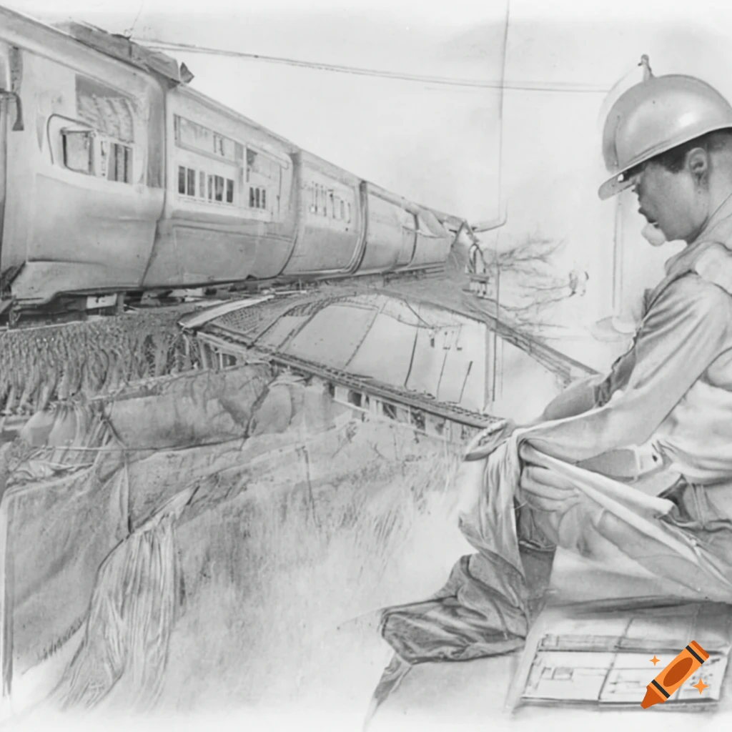 engineer examining the KTX railway