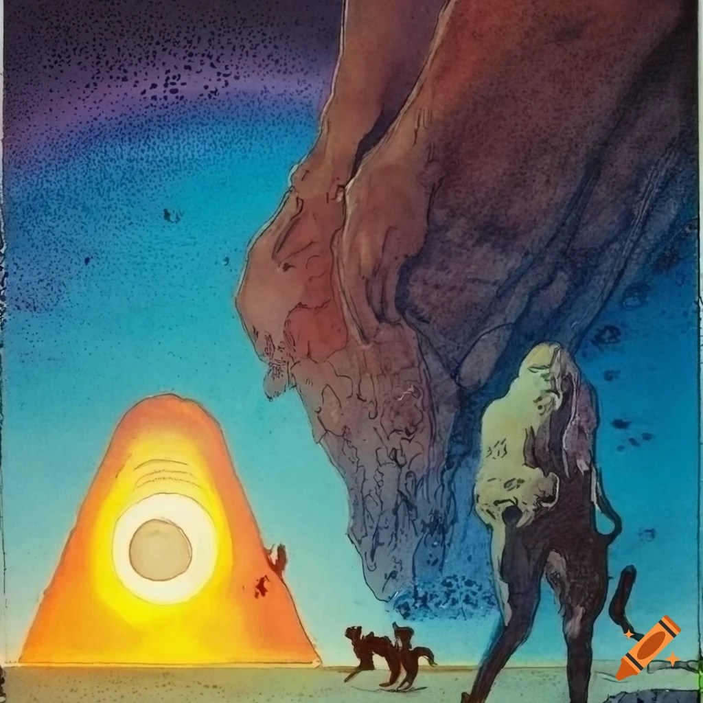 Vintage scifi paperback cover illustration on Craiyon