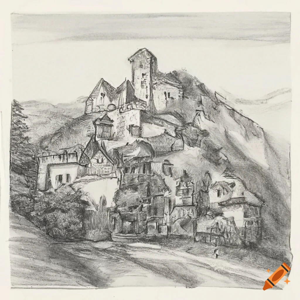Artography - Pencil Drawing - Village - Wattpad