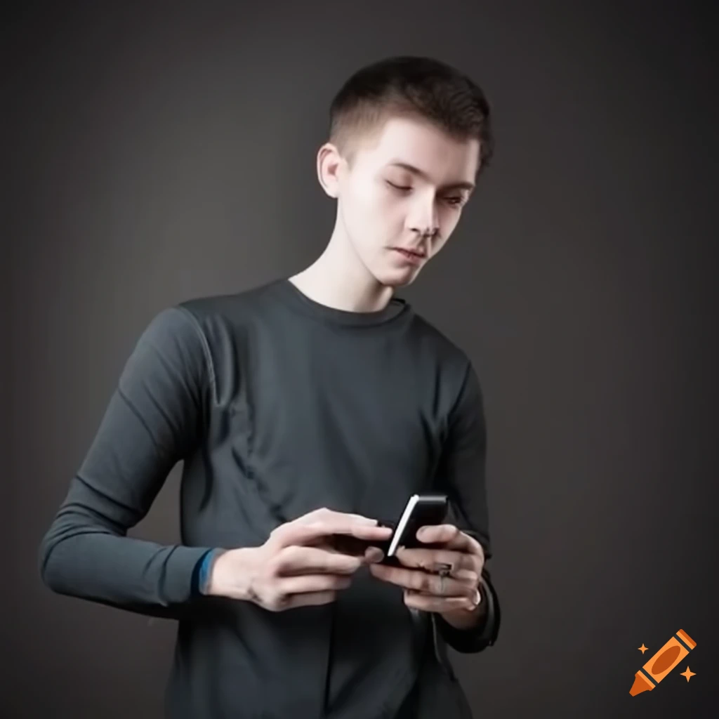 young man using a smartphone