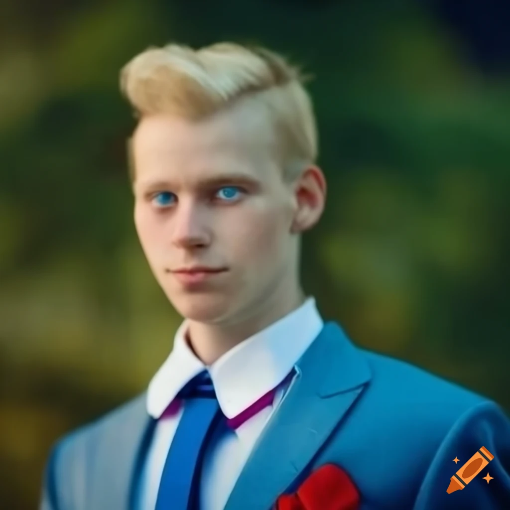 handsome young man in a suit and bowtie