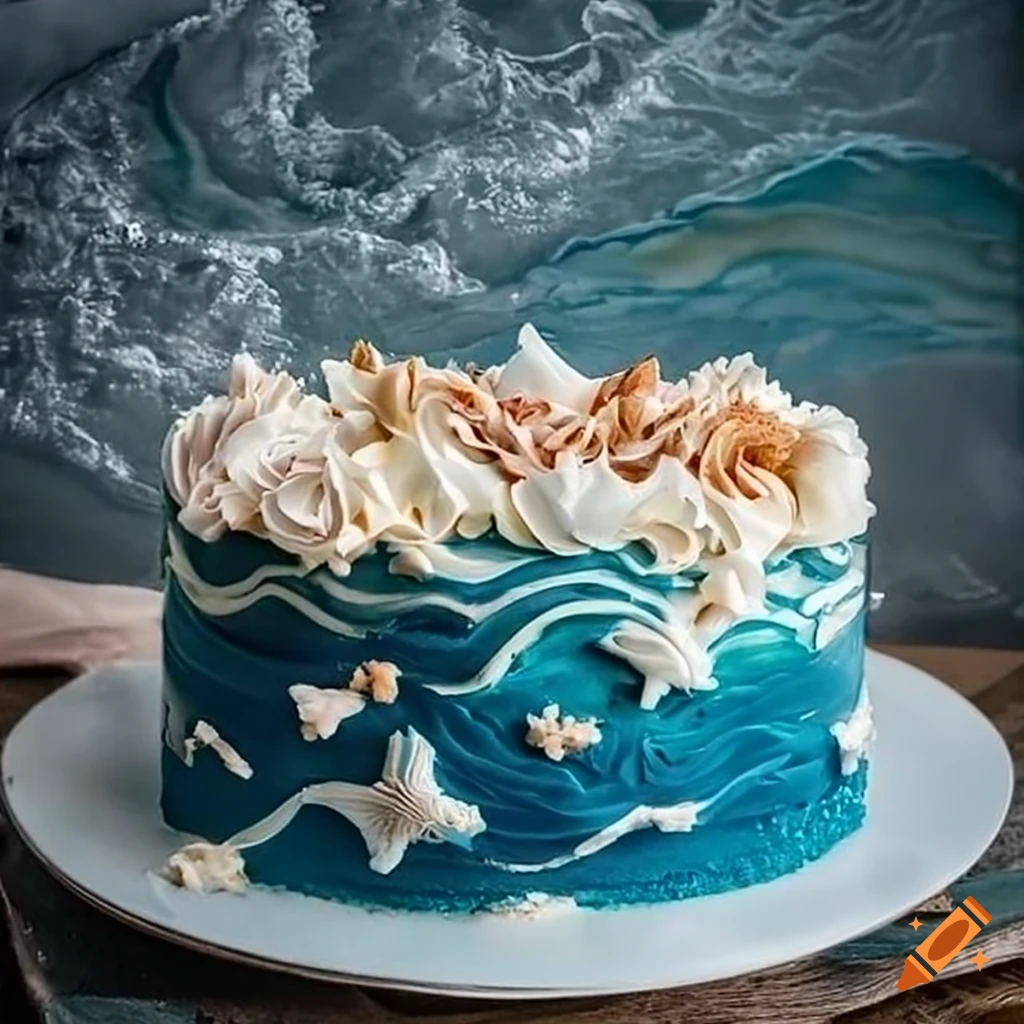 HOW TO MAKE A WAVY DESIGN //WAVE CAKE DECORATION - YouTube
