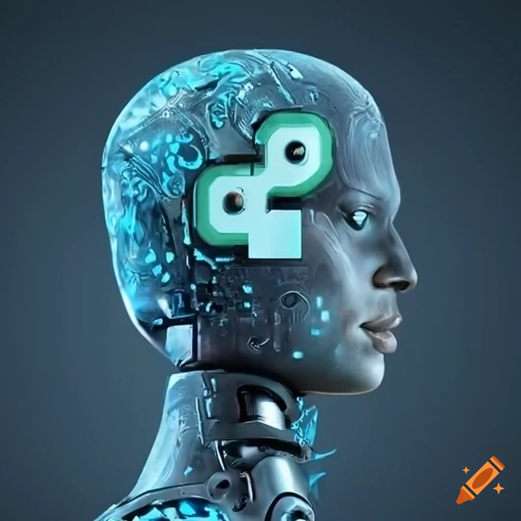 Image of python, machine learning, and artificial intelligence on Craiyon