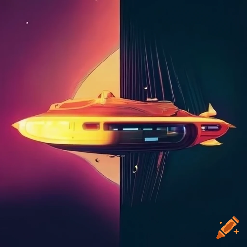 retro-futuristic design with faded and distressed elements