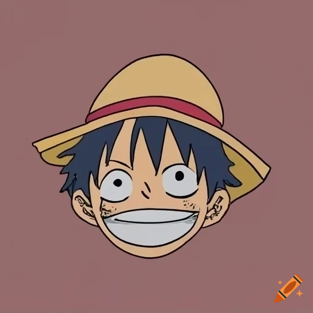 Luffy happy emote drawing