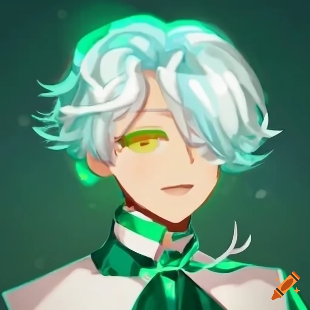 Cute boy with green and white hair in Cookie Run Kingdom