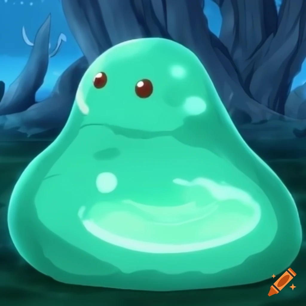 green slime blob in fantasy style
