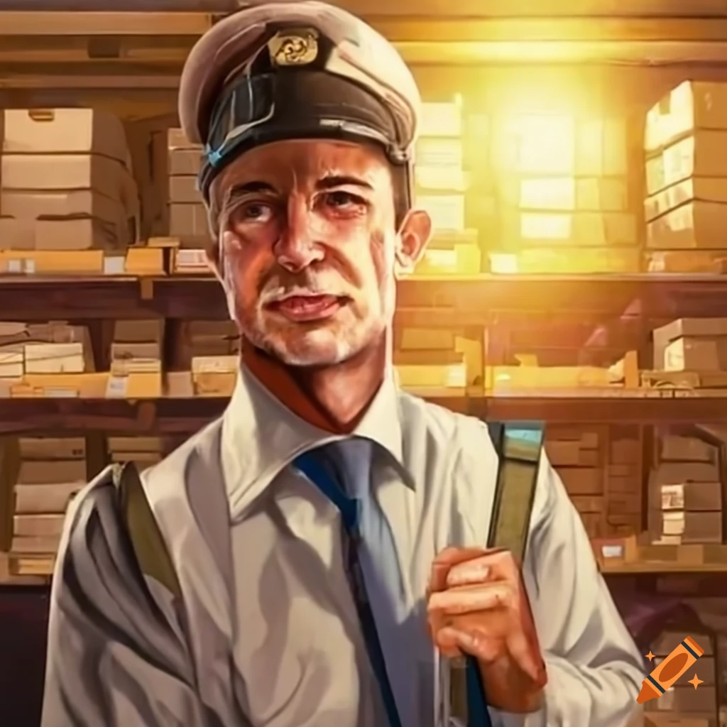 pilot in a warehouse amongst pallets