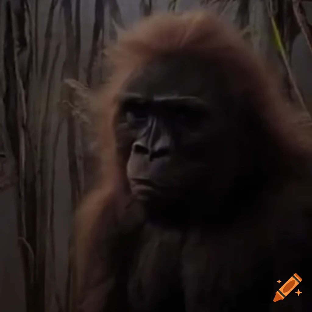 trailcam footage of a bigfoot in a swamp at night