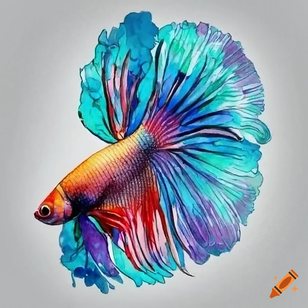 realistic koi fish drawing color