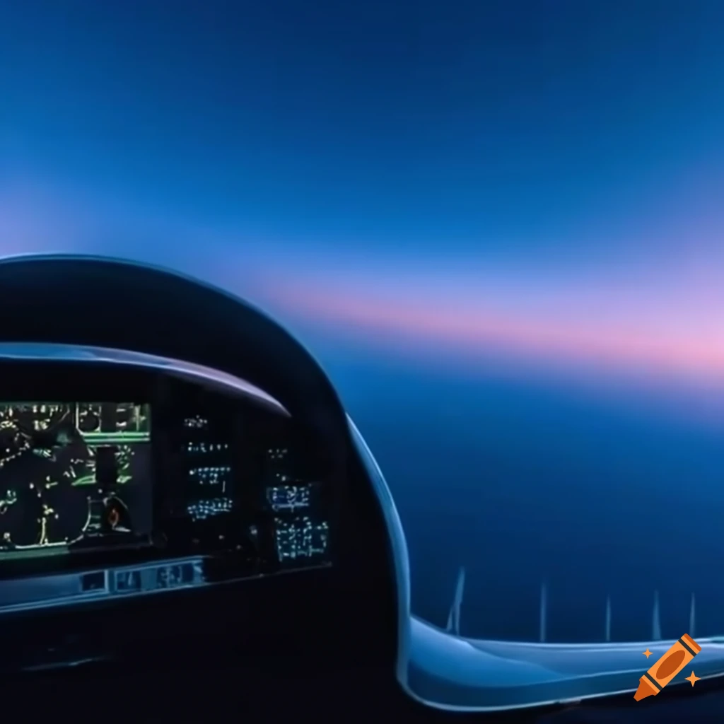 view from inside an airplane cockpit