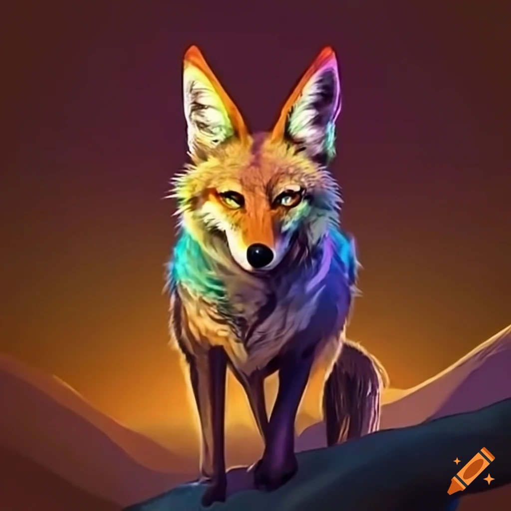 coyote in the desert