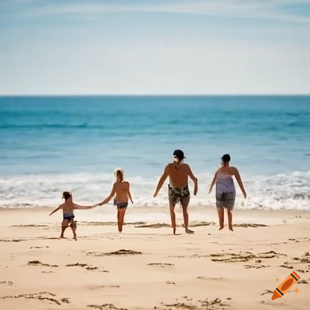 family enjoying a beach vacation