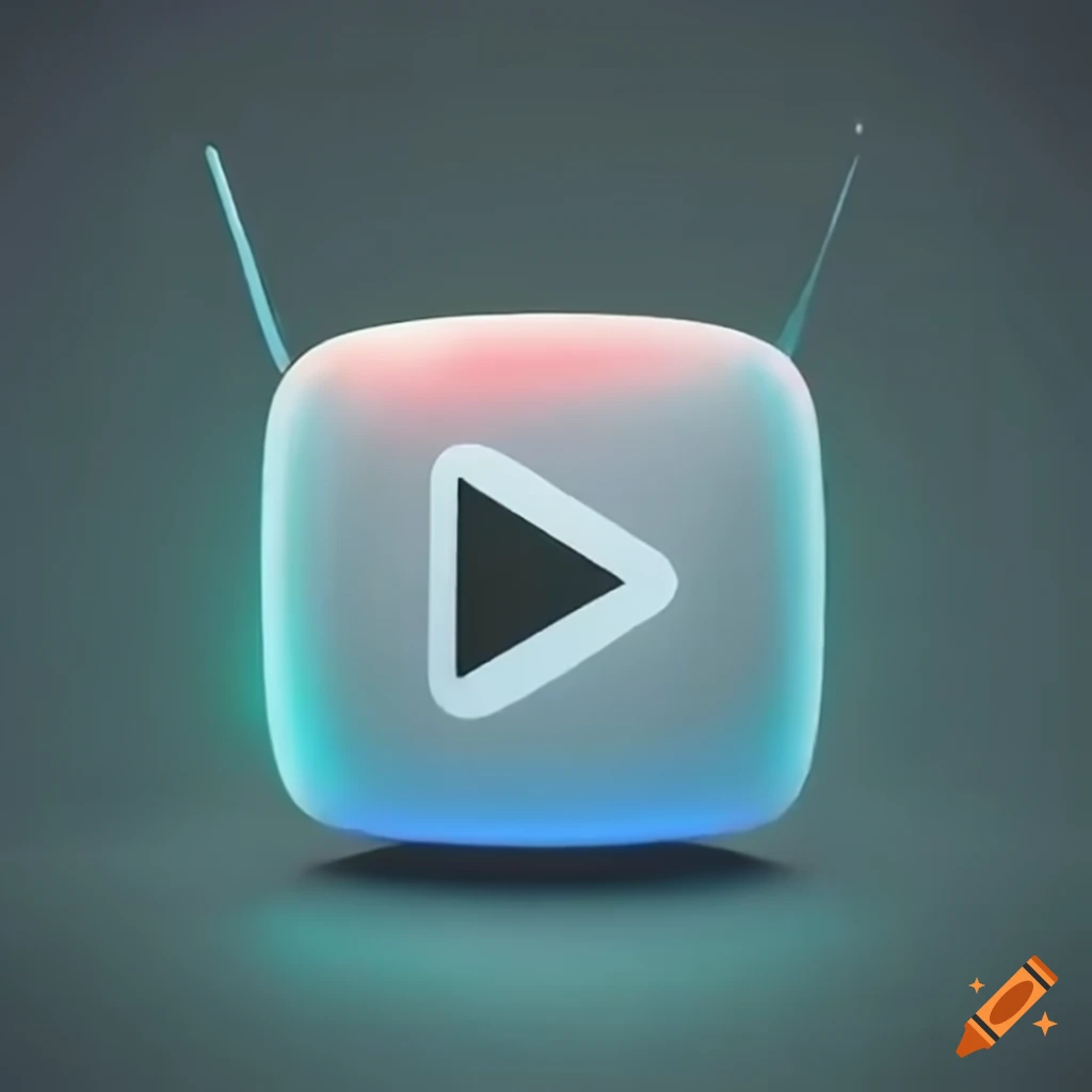 Tv letters for youtube channel icon on Craiyon