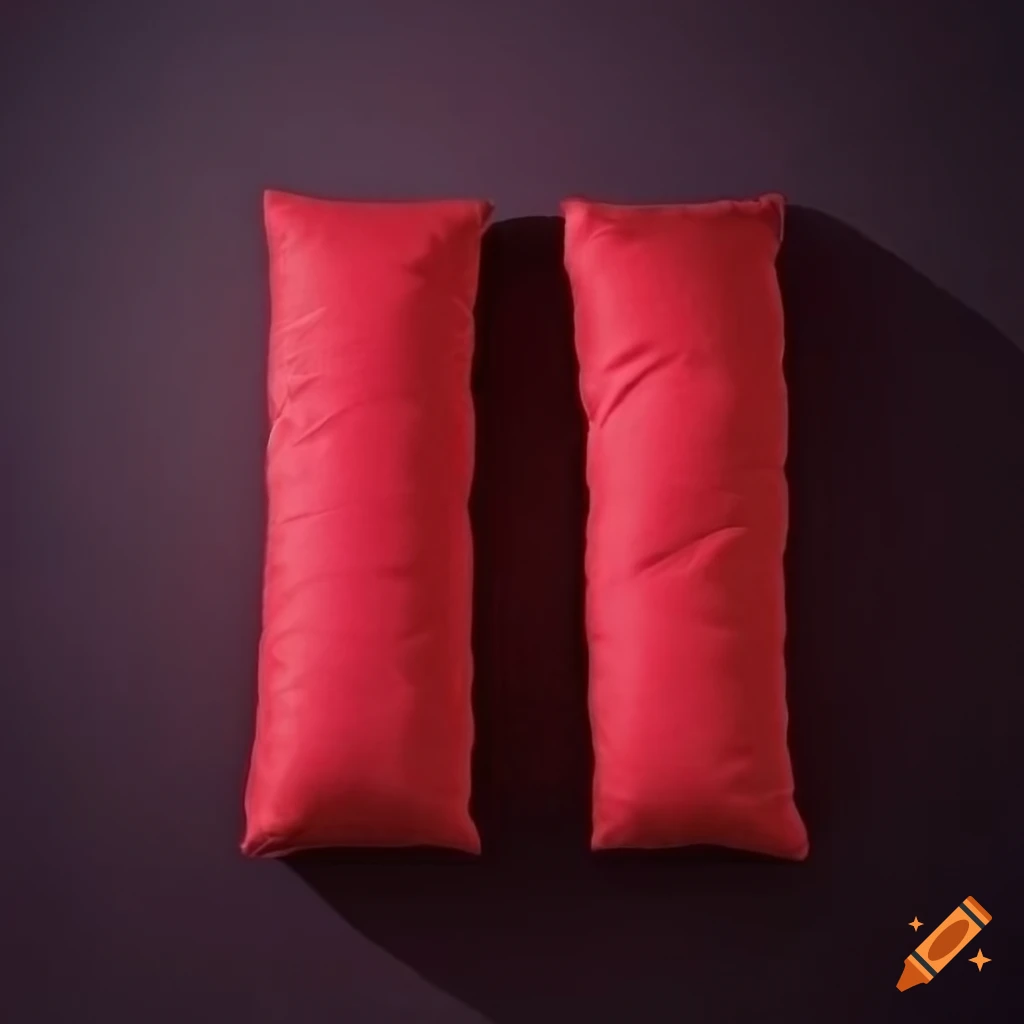 Red round zshaped pillow on Craiyon