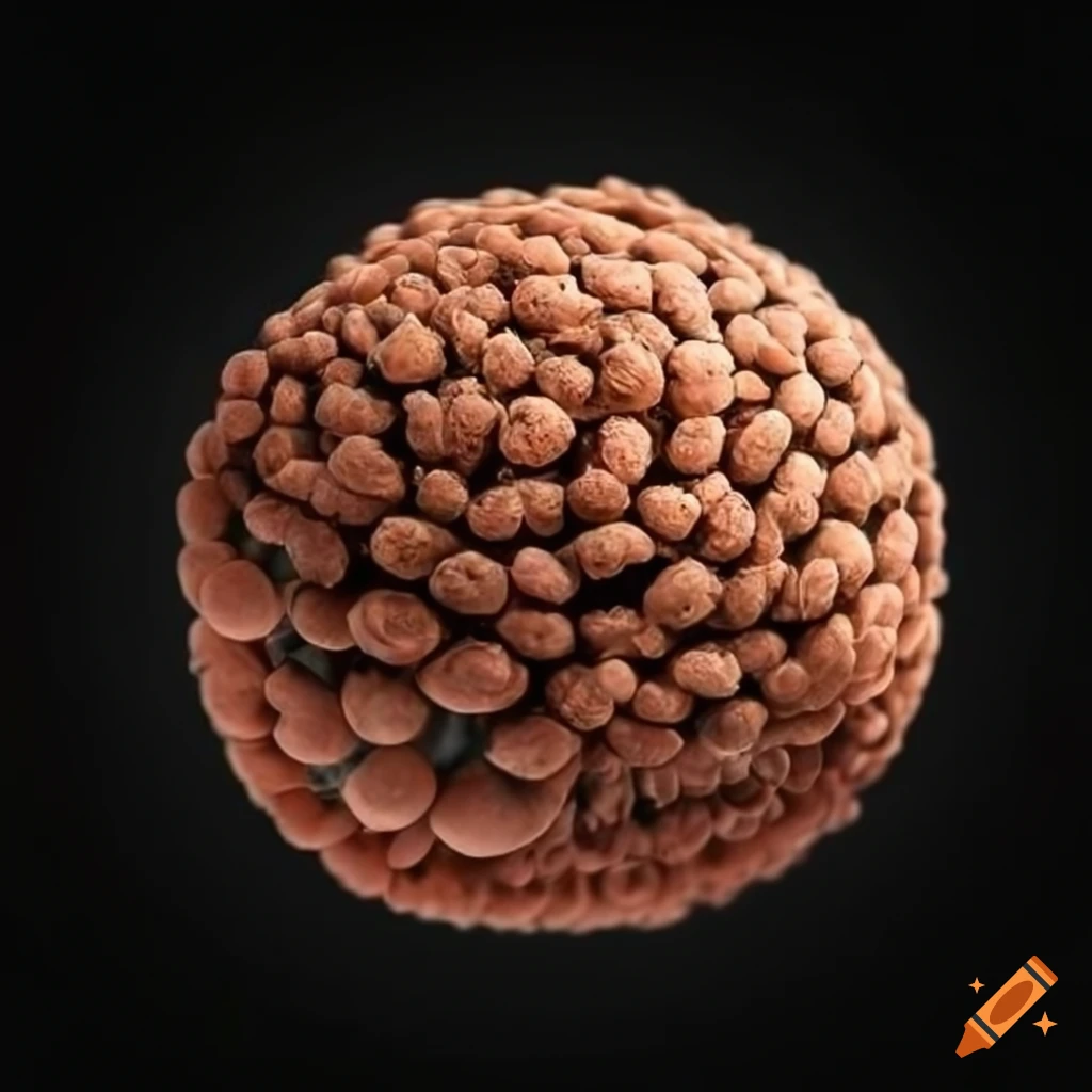 microscopic image of a bumpy animal cell