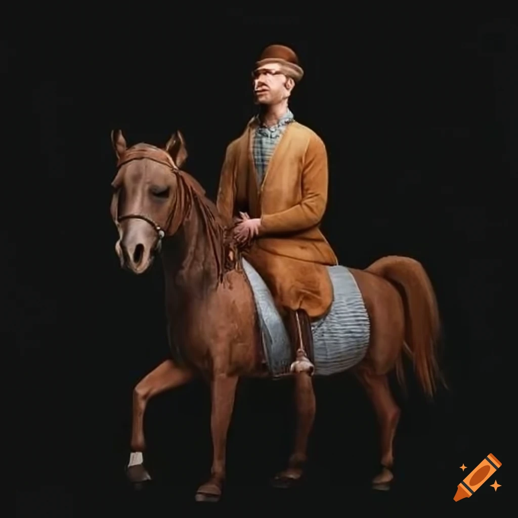 a man riding a horse