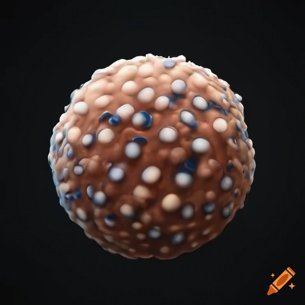 microscopic image of a bumpy animal cell