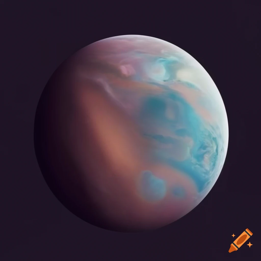 retro style depiction of an extraterrestrial planet