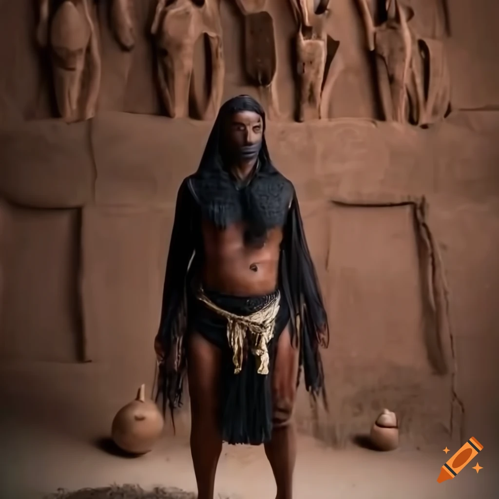 Photo of a man wearing traditional black robes on Craiyon