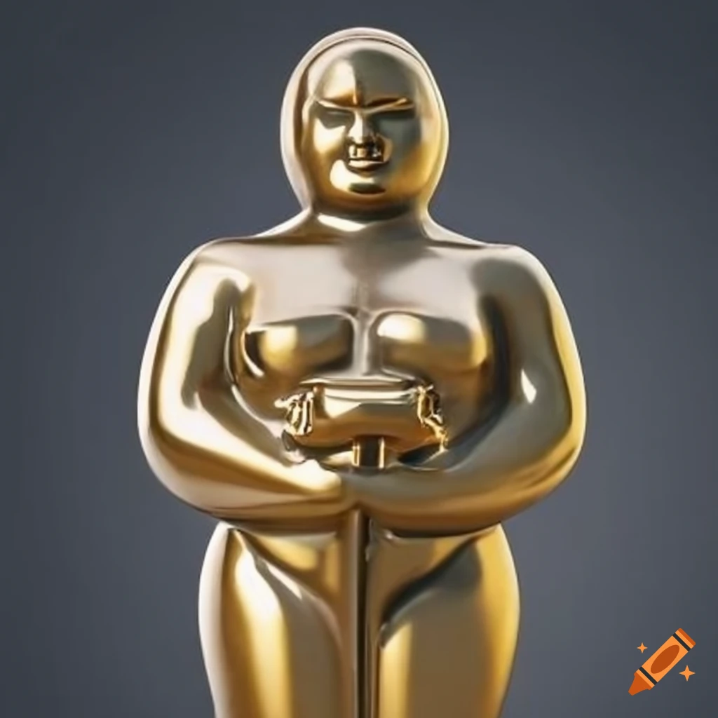Oscar statuette resembling charlize theron on Craiyon