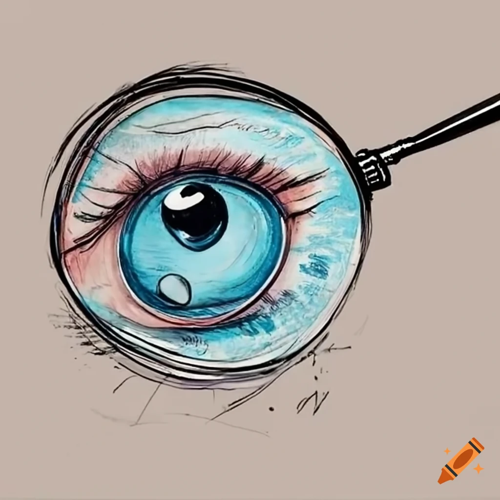Image of observation with a magnifying glass on Craiyon