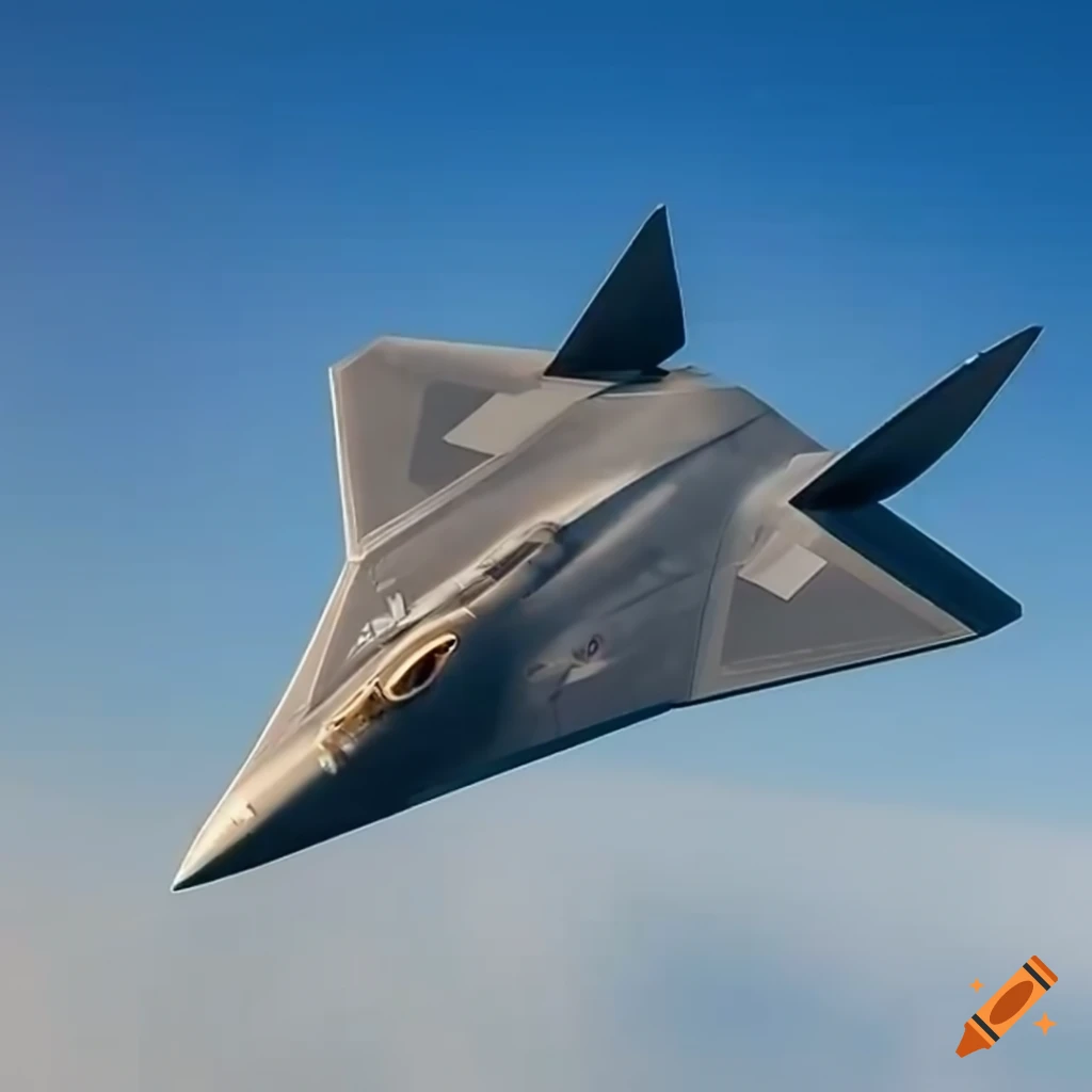 Advanced stealth fighter jet with twin hypersonic engines on Craiyon