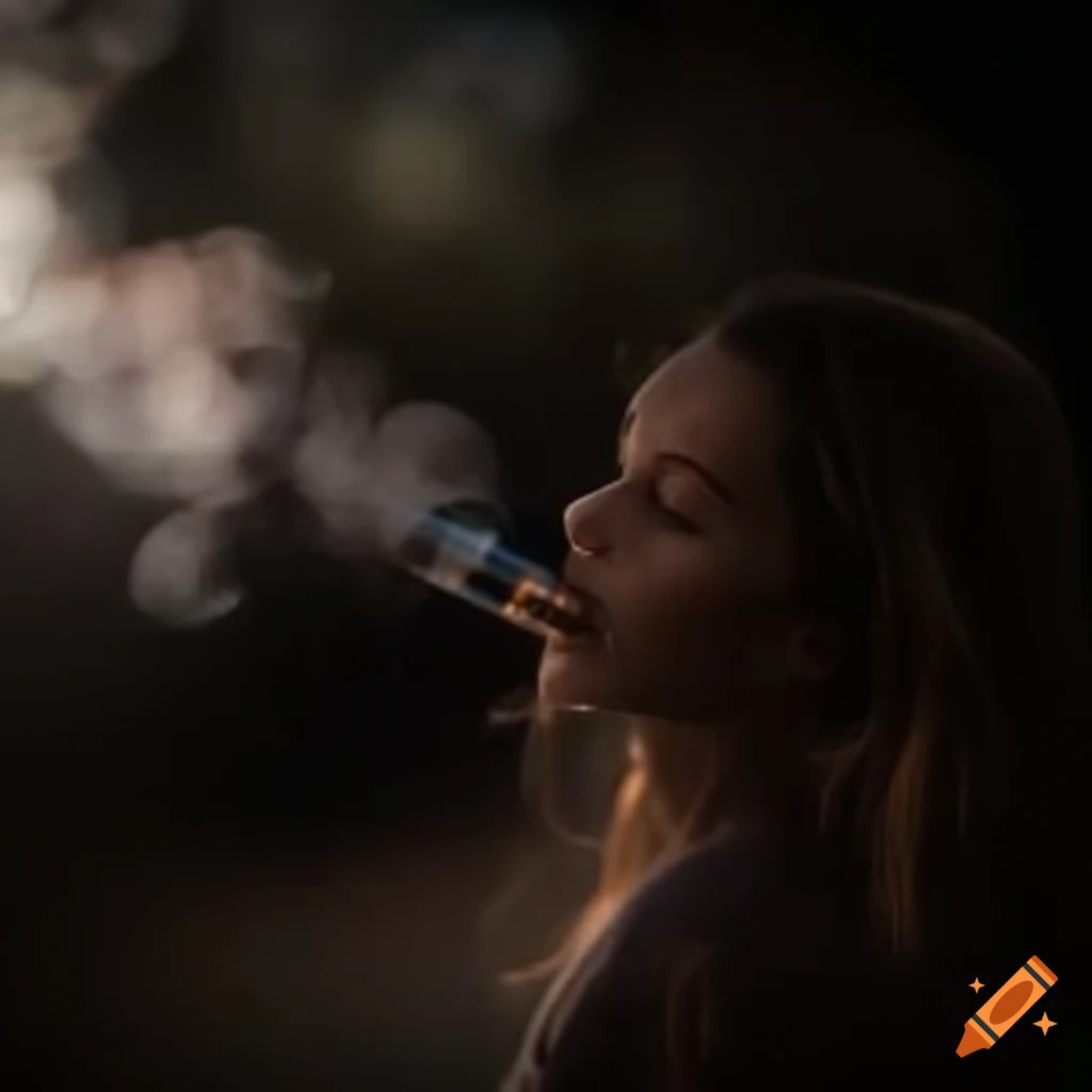 Vape device exhaling vapor on Craiyon