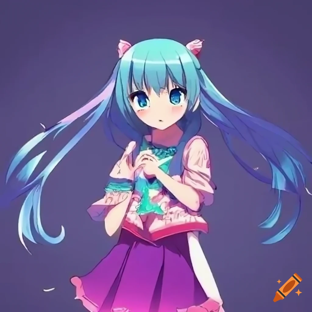 anime girl dancing on stage