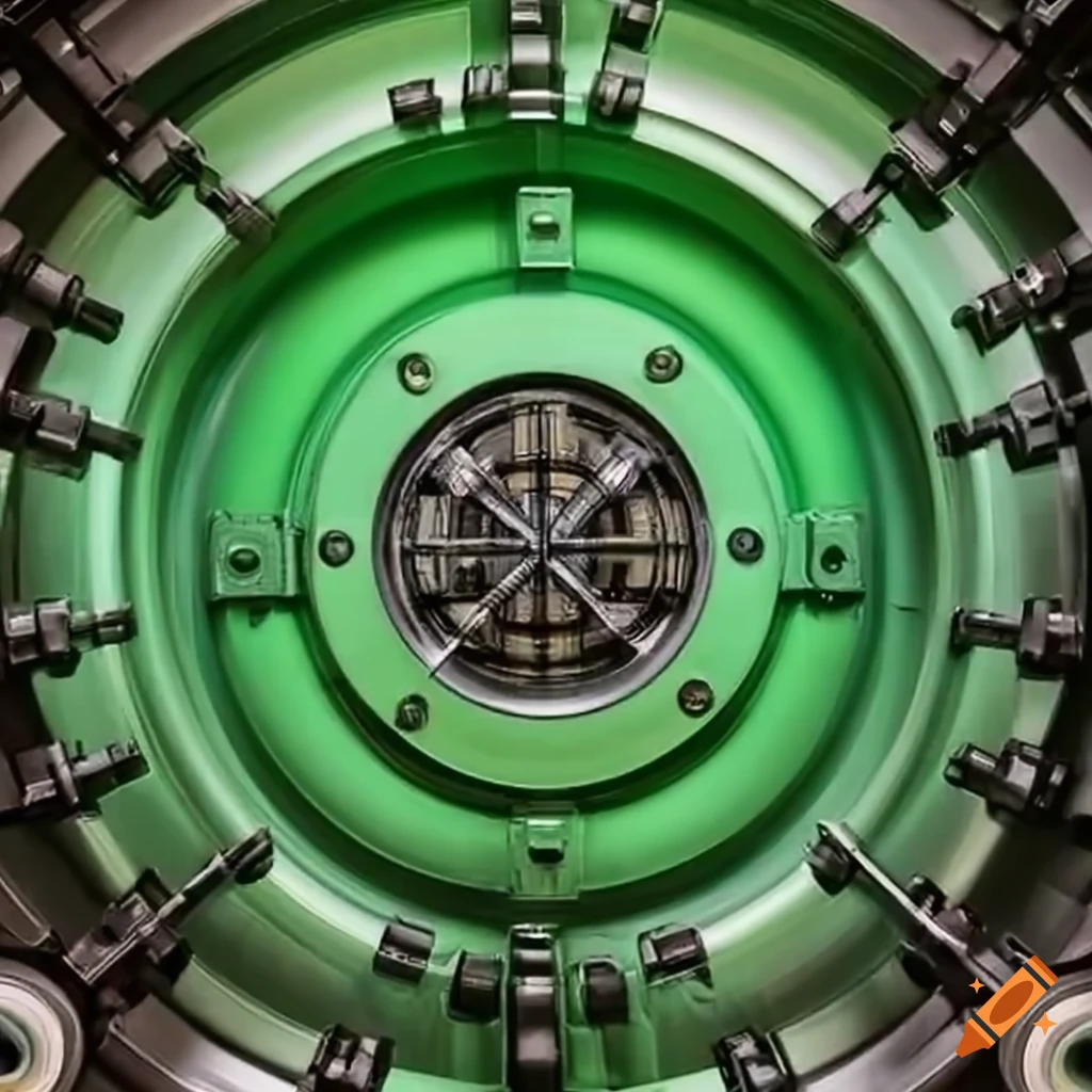 image of a circular bank vault opening