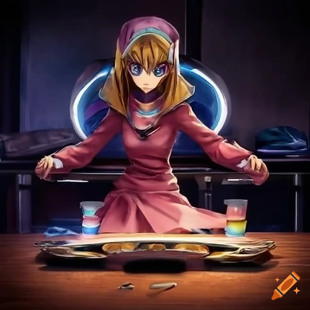 realistic image of nurses playing YuGiOh at a break room table