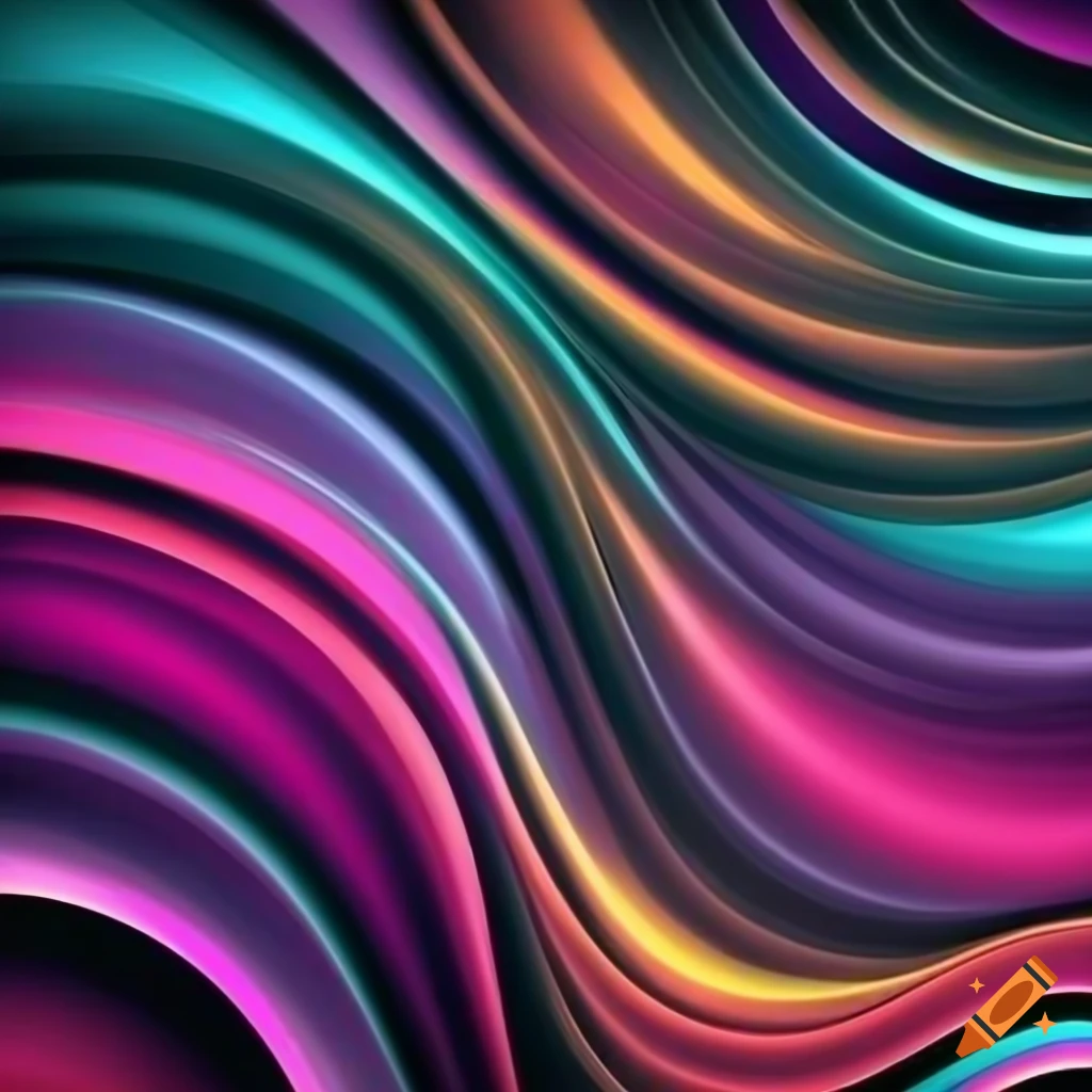 vibrant gradient black background with colorful wavy lines