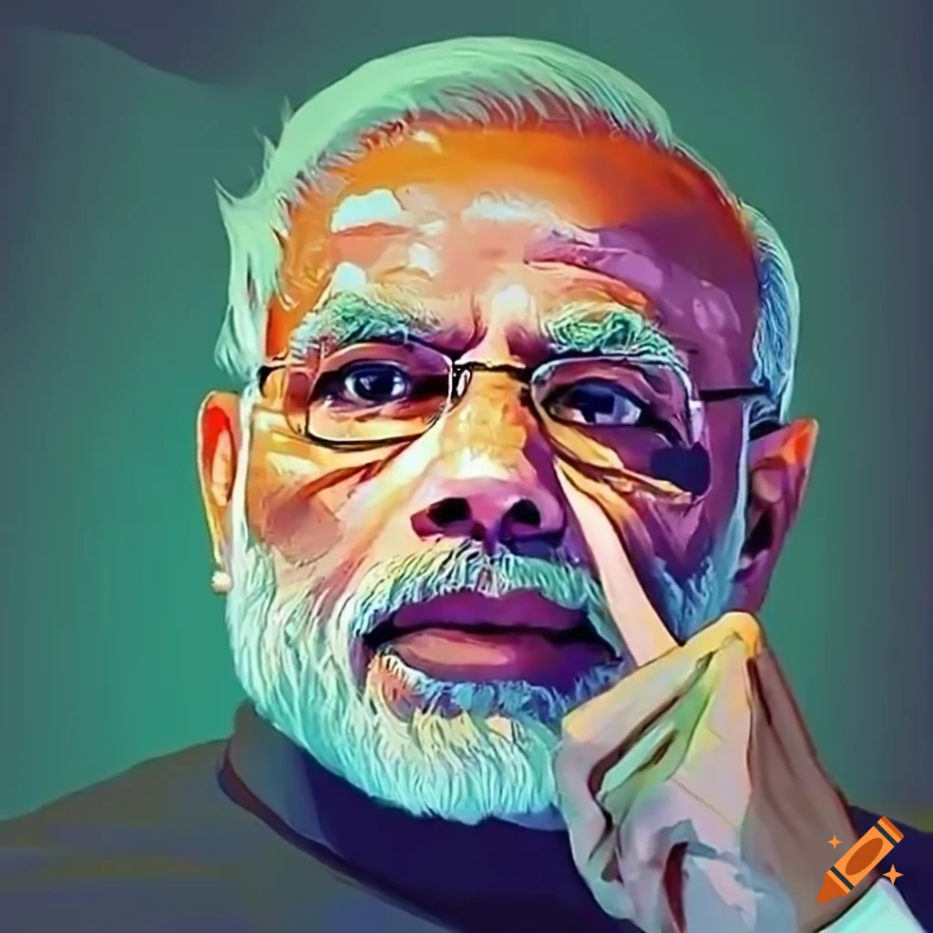 How to draw Shri Narendra Modi - Prime Minister of India