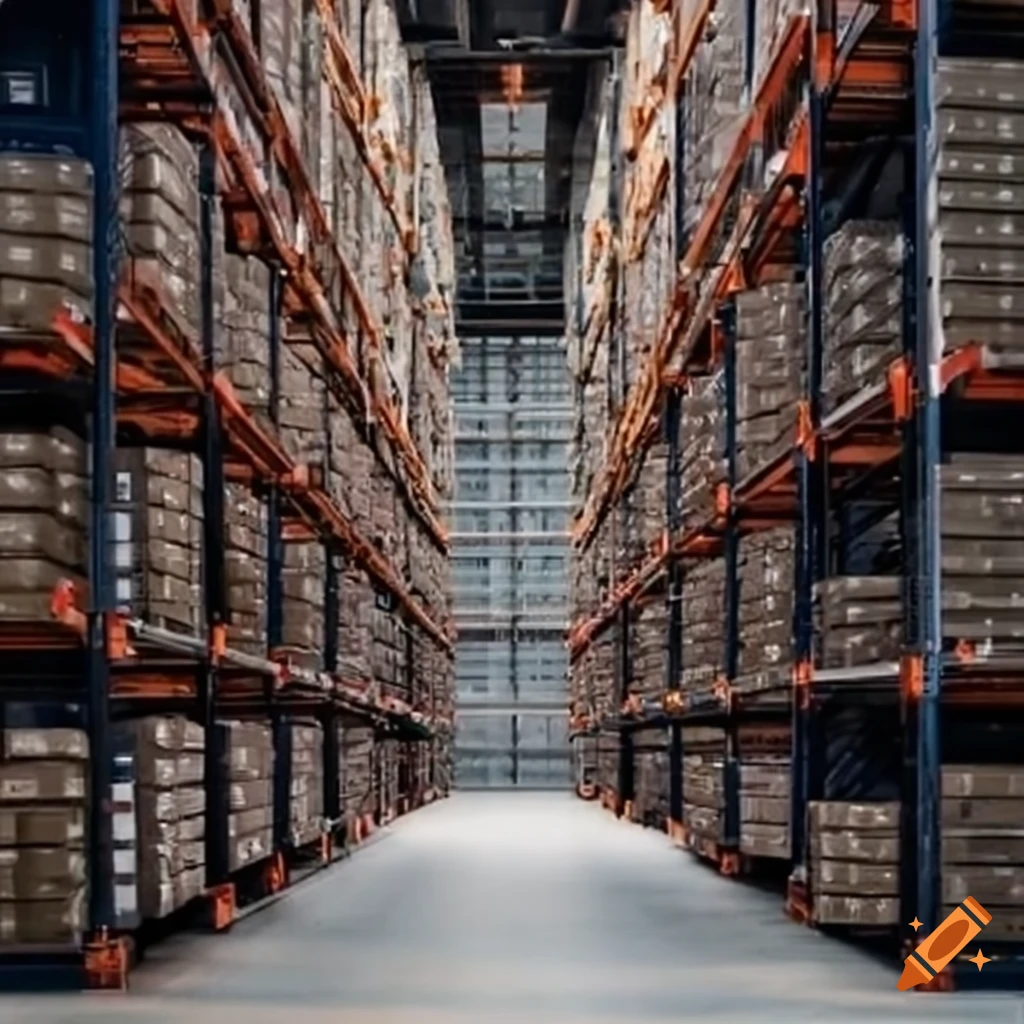 Warehouse racks for efficient storage on Craiyon
